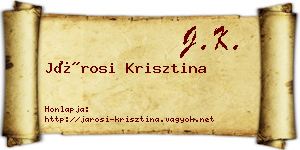 Járosi Krisztina névjegykártya