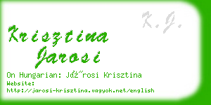 krisztina jarosi business card